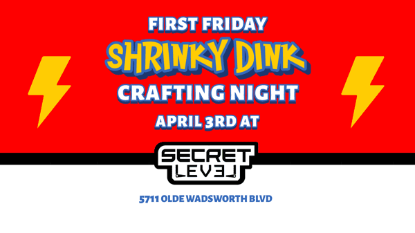 April Shrinky Dink event flier (repeats information from event description)
