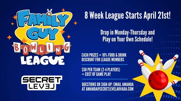 Family Guy Bowling League event image (repeats details from event description)