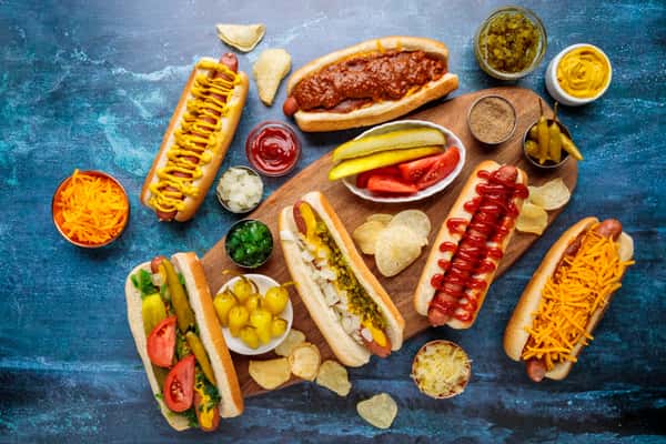 Spread of Cupid's hot dogs