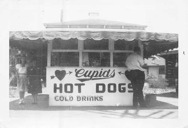 Vintage photo of Cupid's dogs