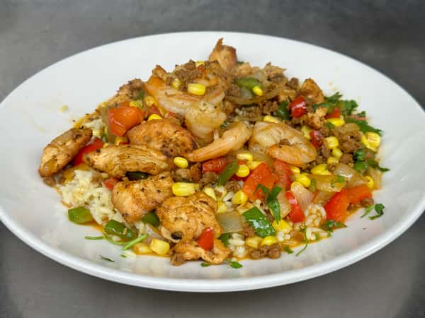 Cajun Shrimp & Chicken Bowl