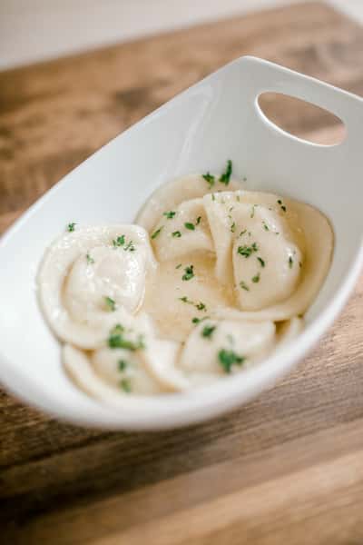 5 Pierogies with Butter