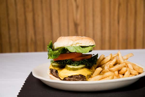 burger and fries