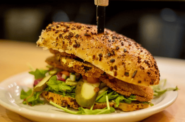 Fried Eggplant Sandwich