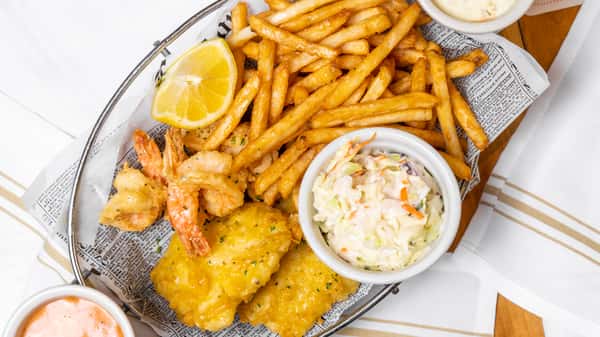 Cod Fish 'N' Chips & Gulf Shrimp