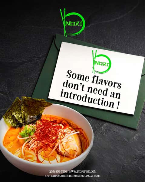 Rich, comforting, and made to leave an impression—this is the kind of bowl you think about long after the last bite.
#NORI #NORIThai #BirminghamFoodie #BirminghamEats #RamenLovers #AsianCuisine #FoodieFavorites #BirminghamA