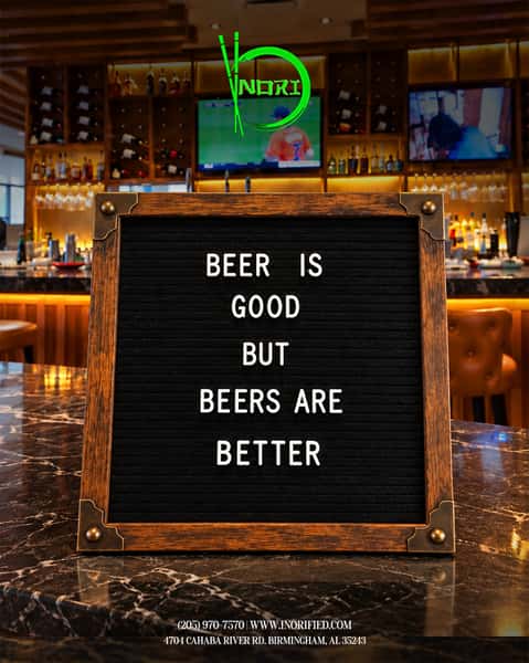 Beer is good. Beers with friends? Even better. 🍻

Grab your crew, pull up a seat, and make it a NORI kind of day — cold drinks, bold flavors, and good vibes all around. 🥢
📍 4704 Cahaba River Rd., Birmingham, AL 35243
📞 Reservations: (205) 970-7570

#NORI #NORIThai #BirminghamAL #BirminghamEats #BirminghamDrinks #BeerTime #GoodVibes
