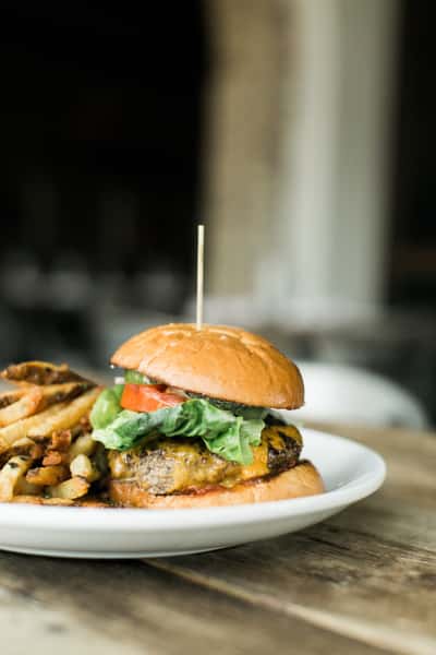 burger and fries