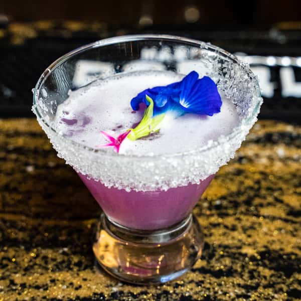 Lavendar colored cocktail