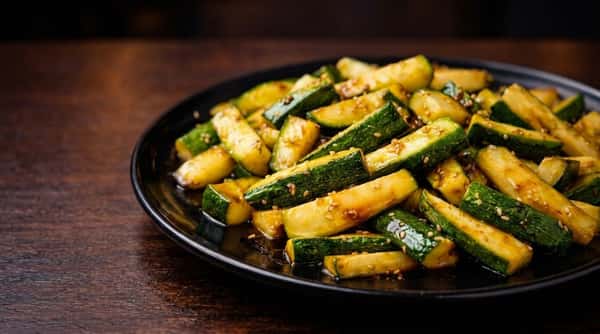 Sautéed zucchini and onions cooked until tender with savory seasoning and herbs