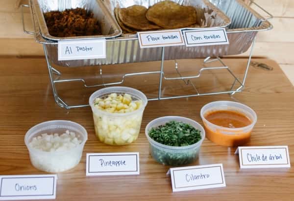 Al Pastor Taco Bar 1.5 Pounds - Feeds 5-8 people