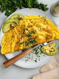 Avo Cheddar Pico Omelette