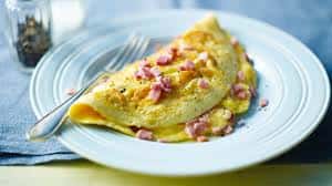Goat Cheese Bacon Kale Omelette
