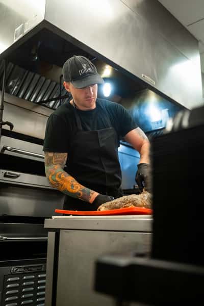Man cooking