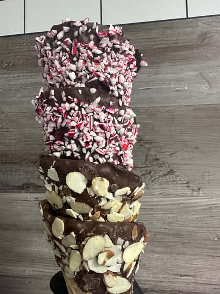 All our cones are dipped in Ghirardelli Chocolate