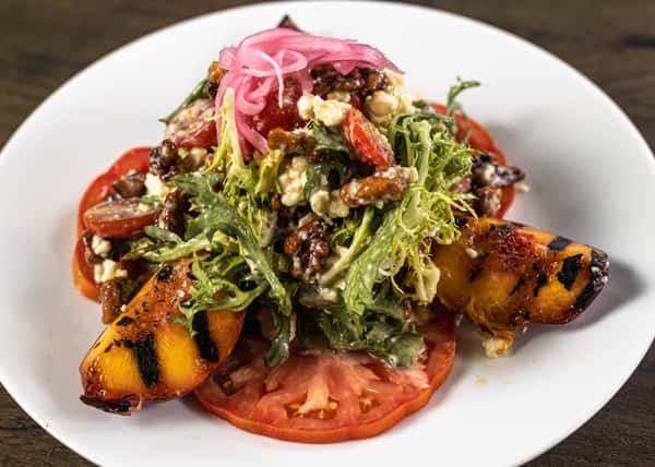 Tomato and peach salad