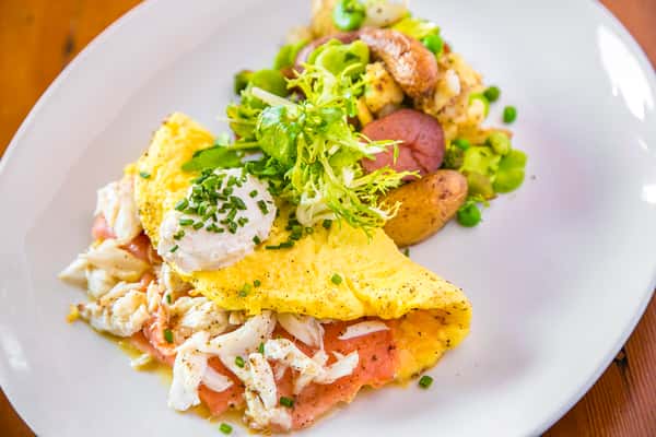 Smoked Salmon & Blue Crab Omelette