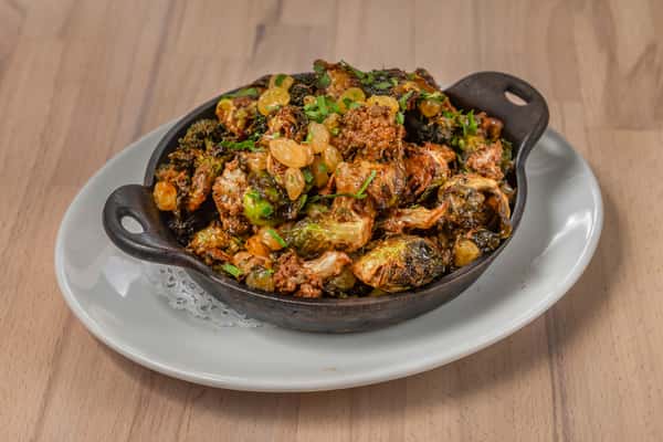 Cast Iron Roasted Brussels Sprouts, Broccoli, and Cauliflower