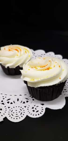 Orange Cupcake W/ Chocolate Frosting