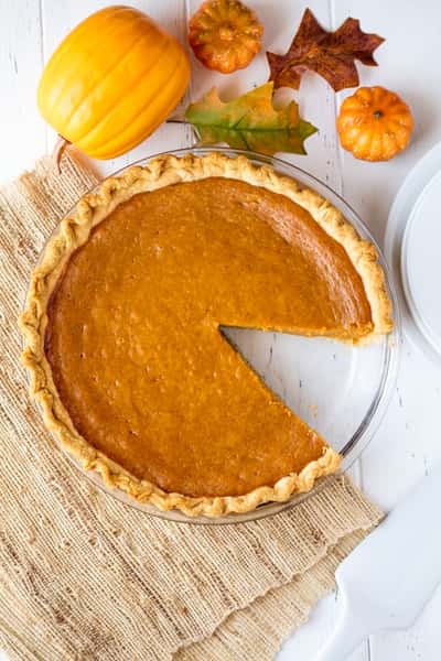 9" Pumpkin Pie (vegan) by Flying Apron in West Seattle