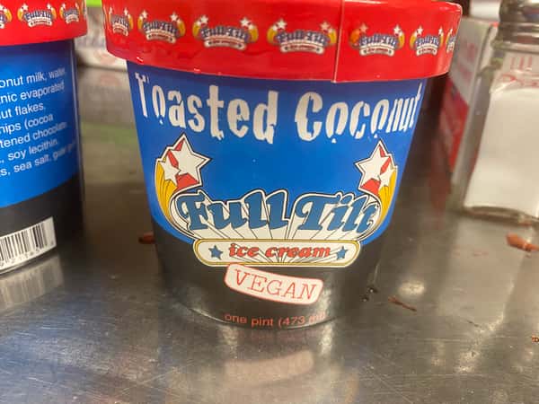 Toasted Cocconut Vegan Ice Cream Pint by Full Tilt