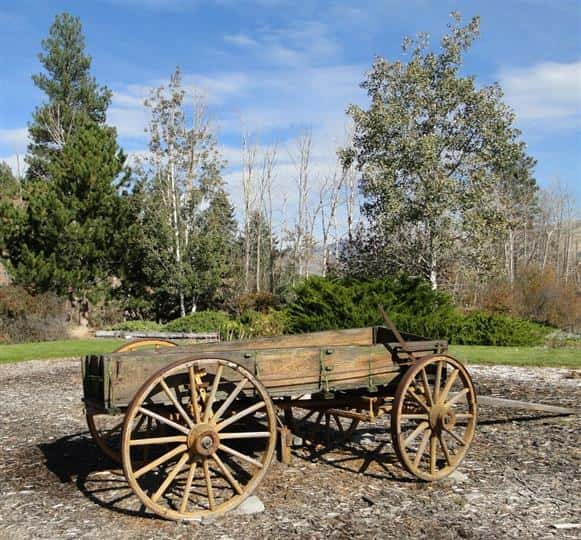 vintage wooden wagon