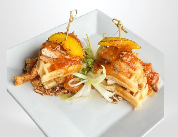 Georgia Peach Chicken & Waffles