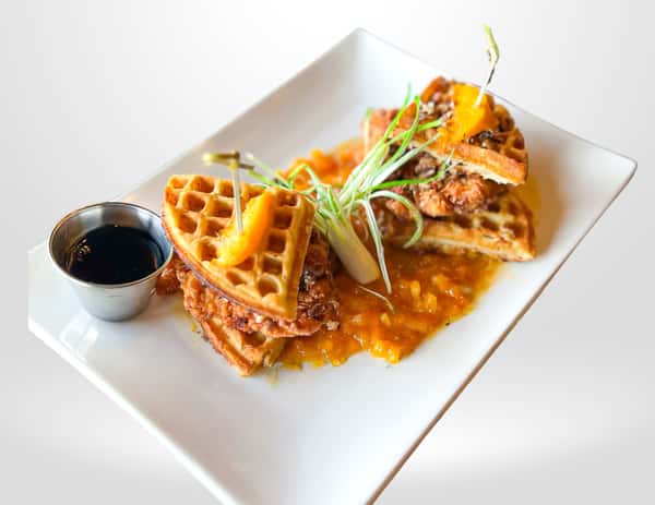 Georgia Peach Chicken & Waffles