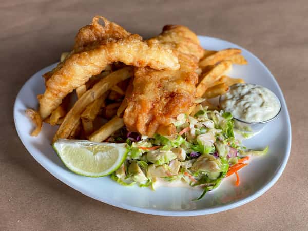 Beer Battered Fish & Chips - Lunch