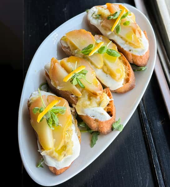 Citrus Pear Crostini