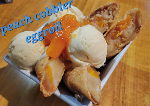 Peach Cobbler Eggrolls