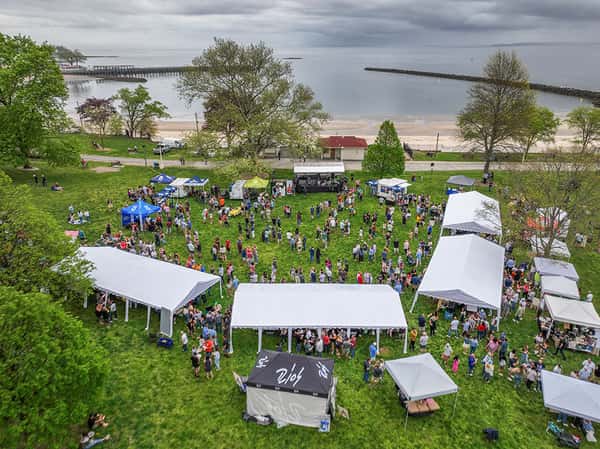Overhead Shot of Suds on the Sound
