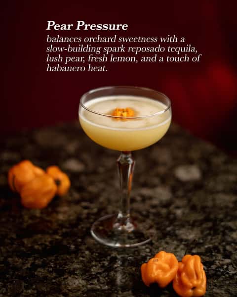 Sweet pear with a little pressure behind it. 🍐🌶️

Join us tonight for Classic Cocktail Club and live jazz beginning at 8 PM.