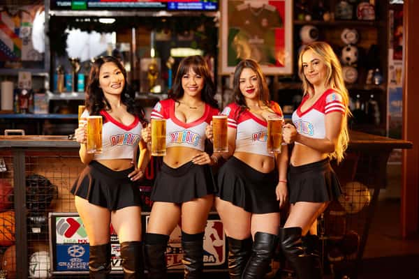 Servers at bar
