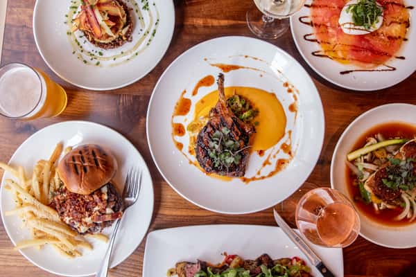 Food and drinks on a table
