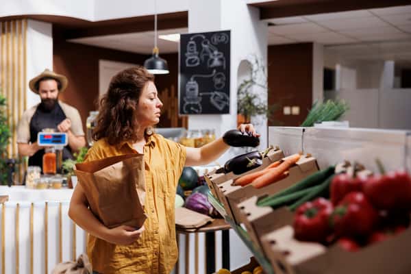 Woman in a grocery store