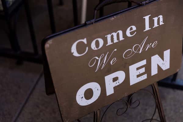 come in we're open