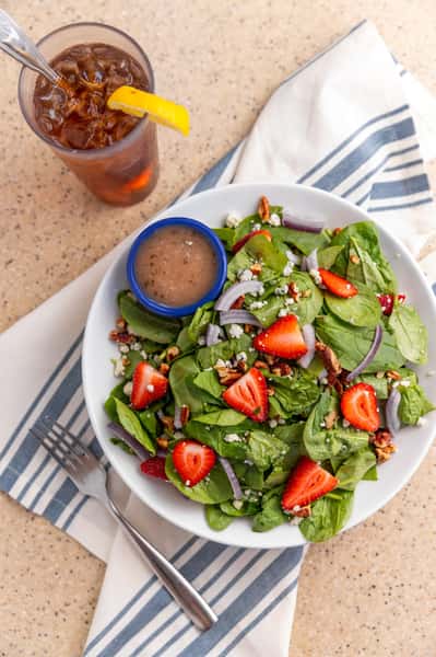 seasonal spinach salad