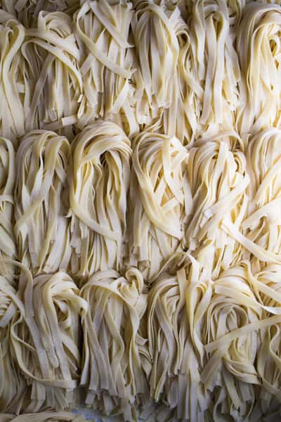 Bundles of pasta