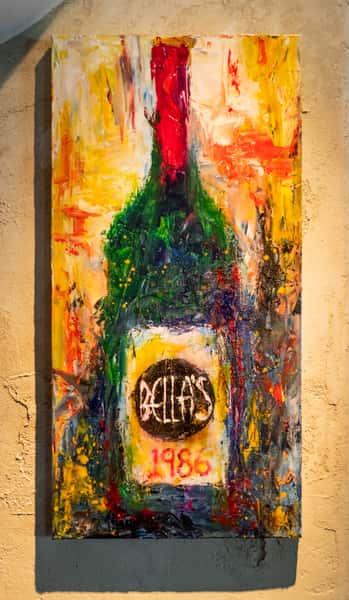 Wine bottle painting