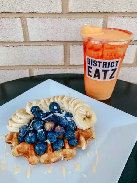 Waffles and smoothie
