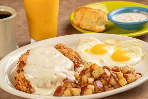 CHICKEN FRIED CHICKEN W/2 EGGS
