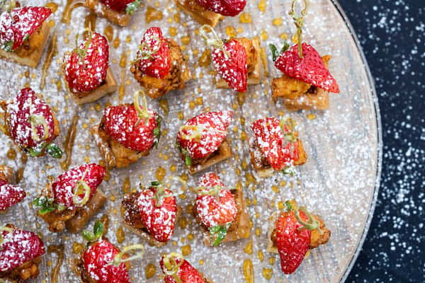 chicken and waffle bites