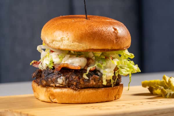 Black & Blue Burger w/ Truffle Fries