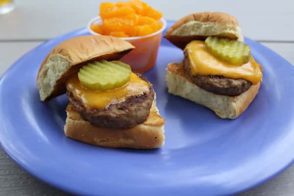 Two Grilled Burger Sliders