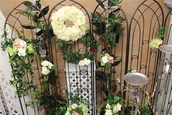 arches with floral vines