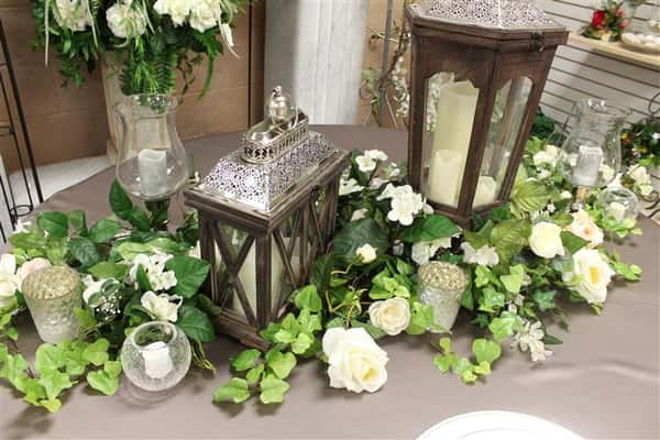 floral vines on a table