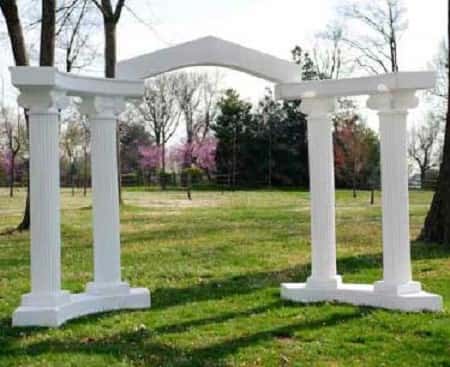 pillars outside for picture taking