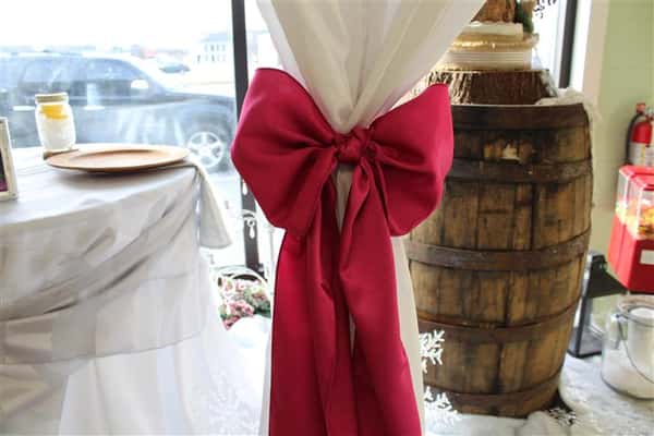pink satin bow