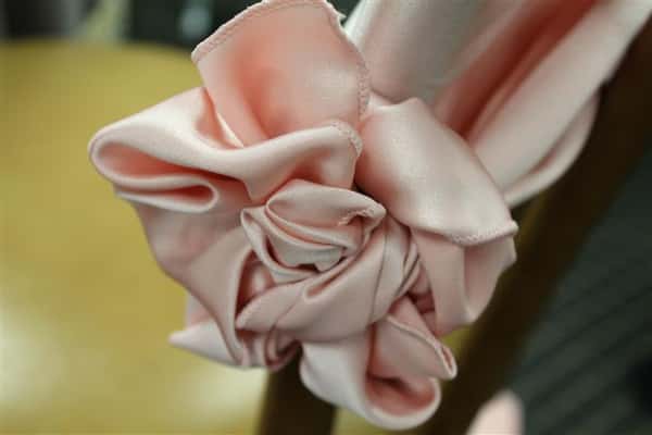 pink satin tablecloth